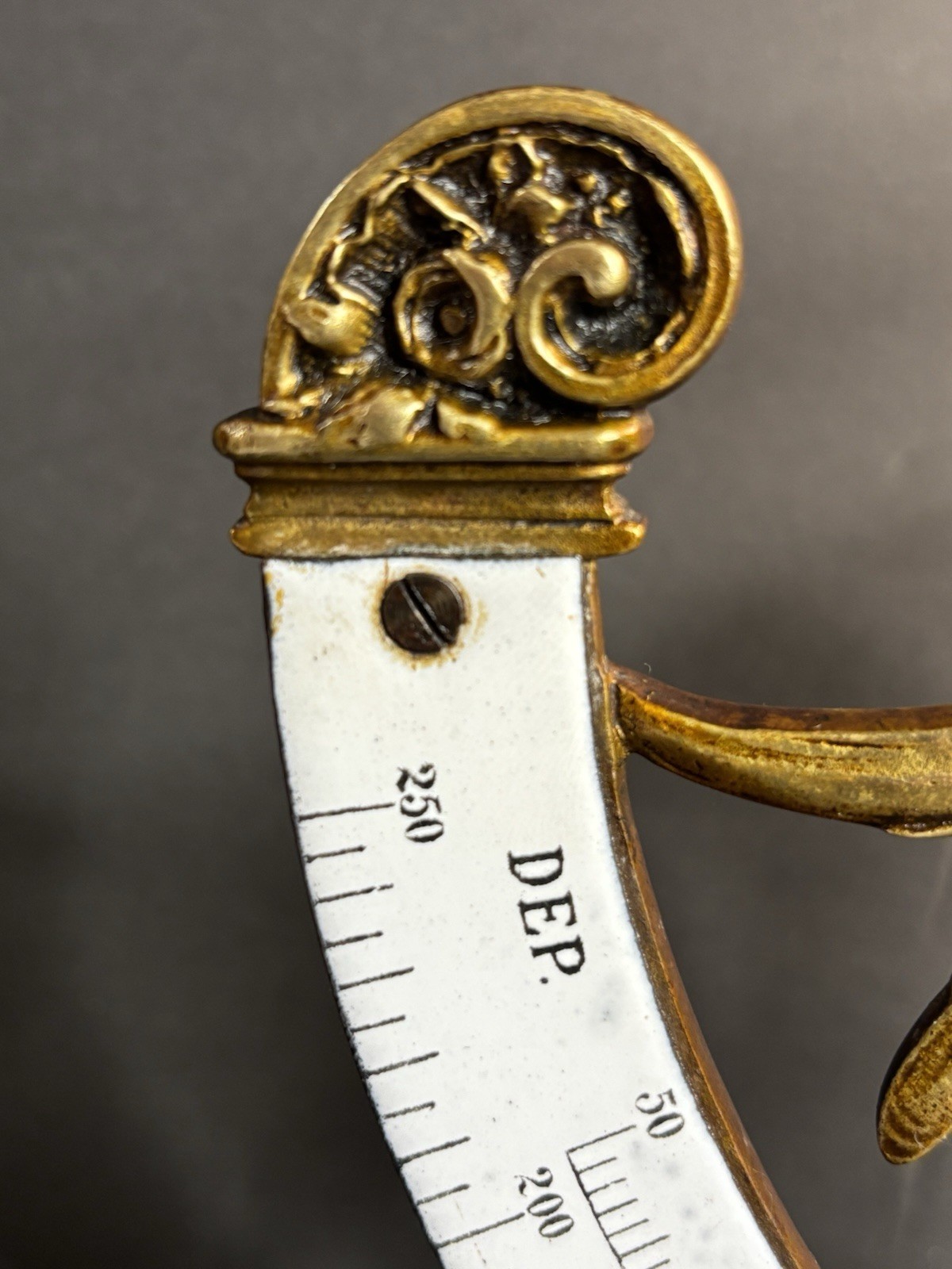 Antique Bronze Postal Weight/Scale/Fish/Renaissance/Enamel/France C.1900/Rare