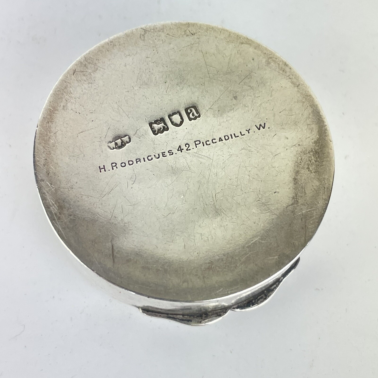 Antique Victorian Solid Silver Cased Compass 4.5cm Wright & Davies London 1896