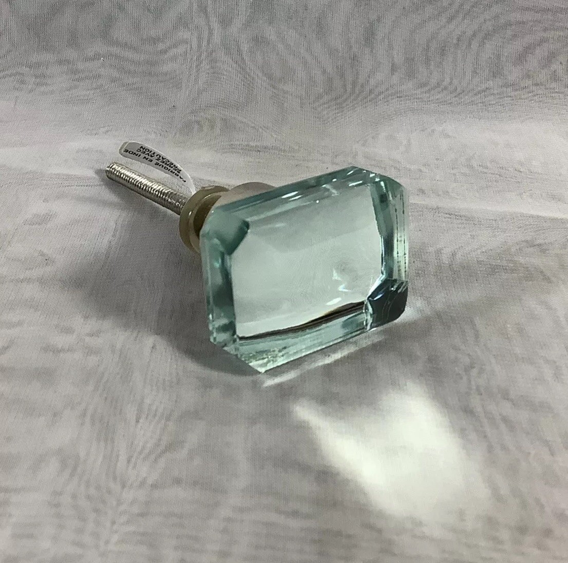 Glamour CRYSTAL GLASS Drawer Cabinet Knob Hardware Pulls Mint Green