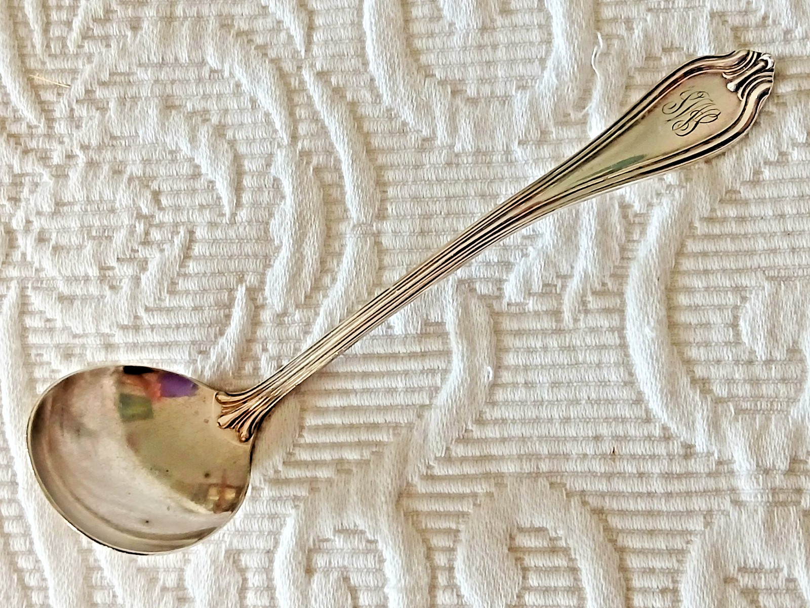 Antique Silverplate AMERICAN SILVER CO. (Int’l) MONTICELLO 1907 Cream Ladle