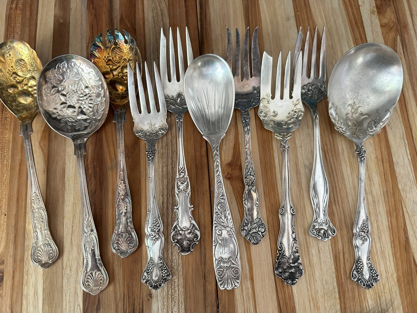 Antique Silverplate Lot 22 ORNATE Victorian, Art Nouveau, Edwardian SERVING PCS