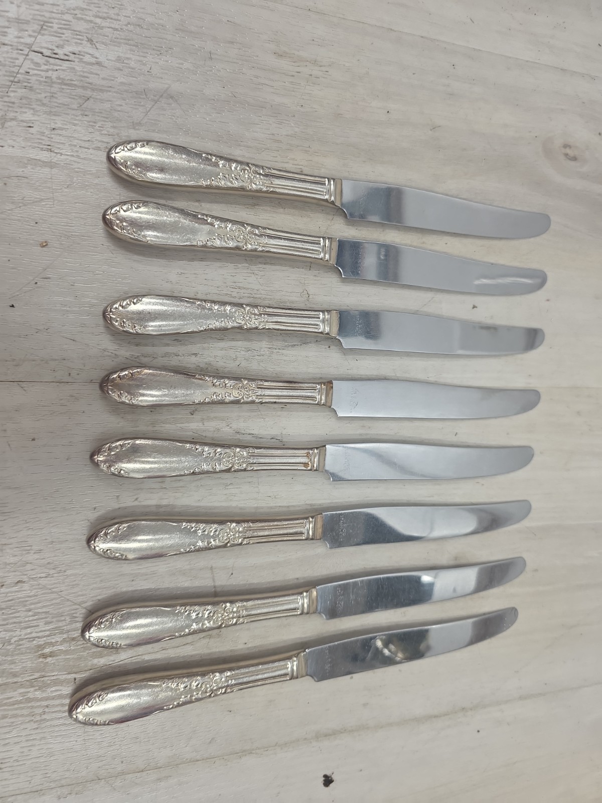 8 King Edward Silverplate Dinner Knives National Silver Co Lot