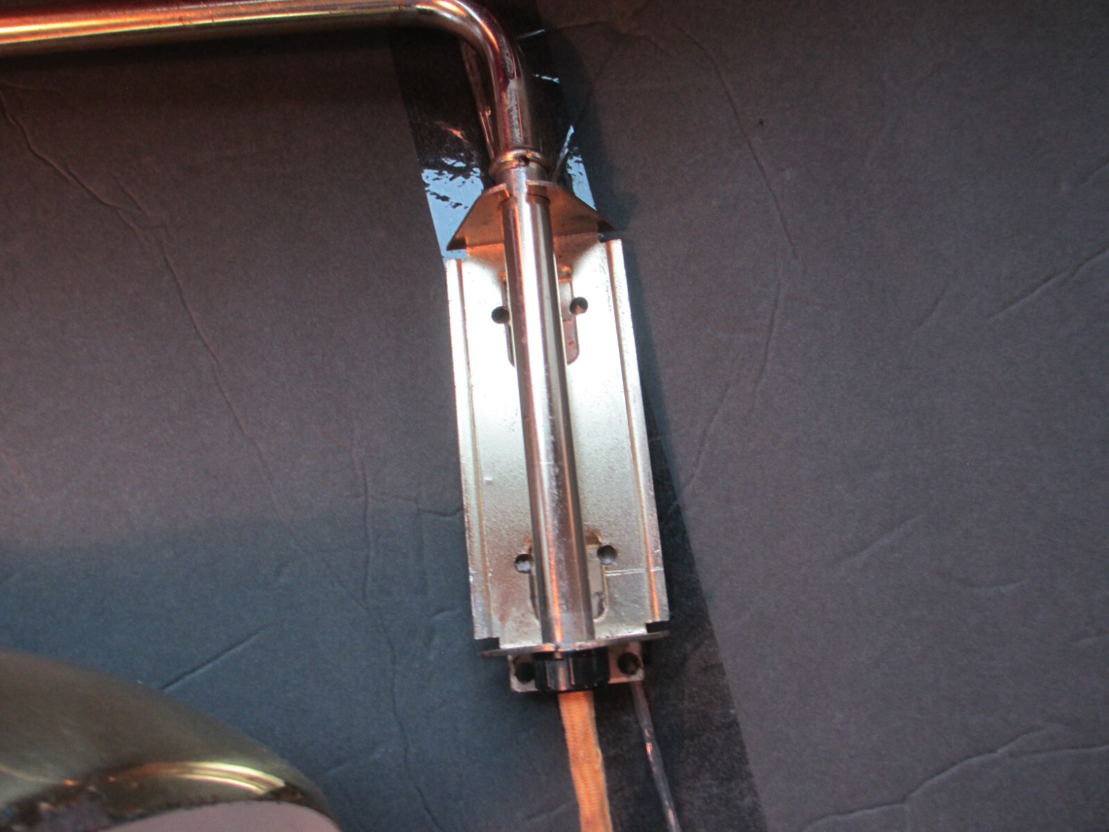 Atomic Lamp Weighted Pull Down Swing Arm Wall Cantilever Pulley Mid Century BSMT
