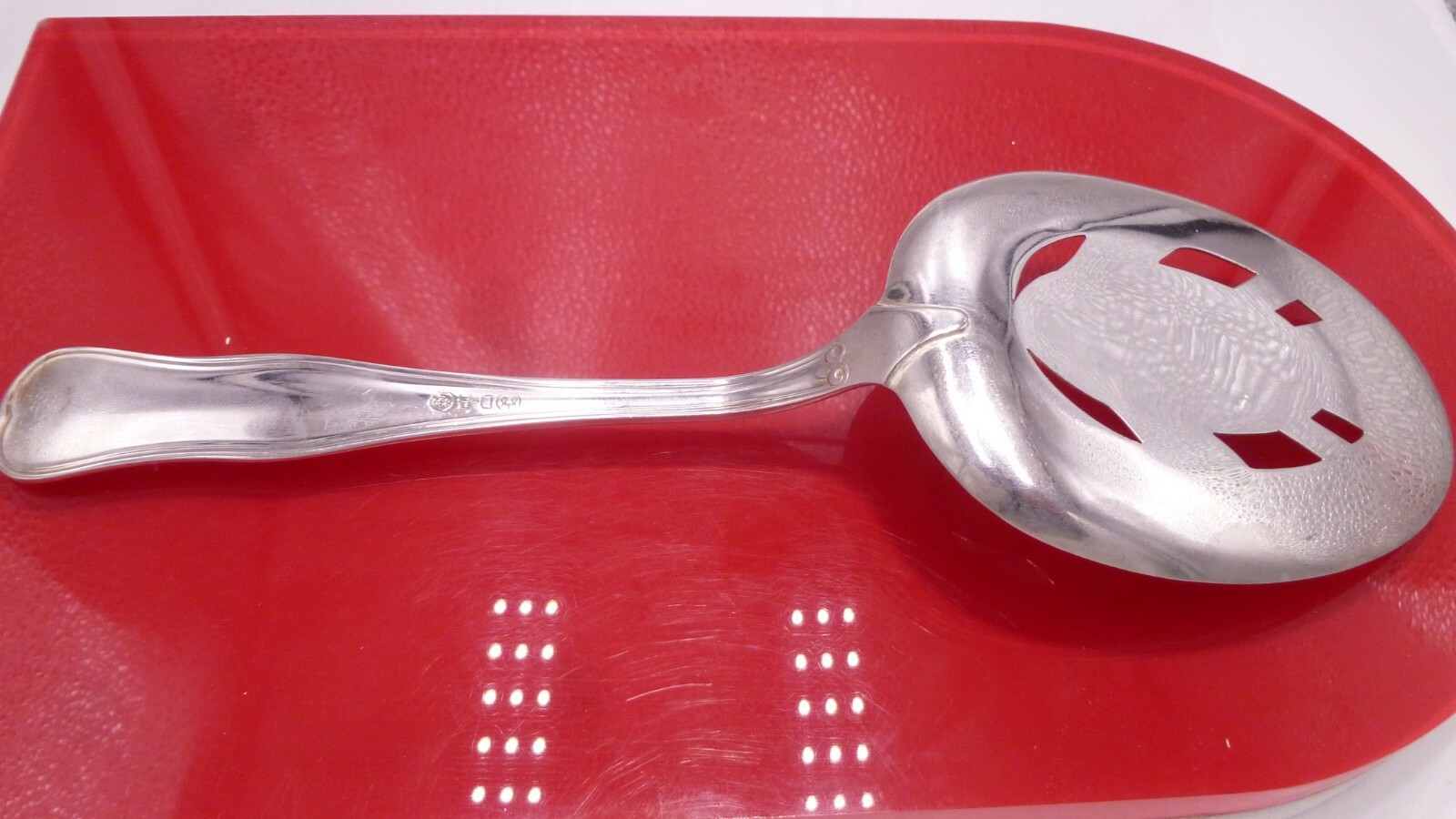 1888/ DAVID ANDERSEN OLD ENGLISH 830S FISH SERVER PIERCED CUT OUT 83% SILVER