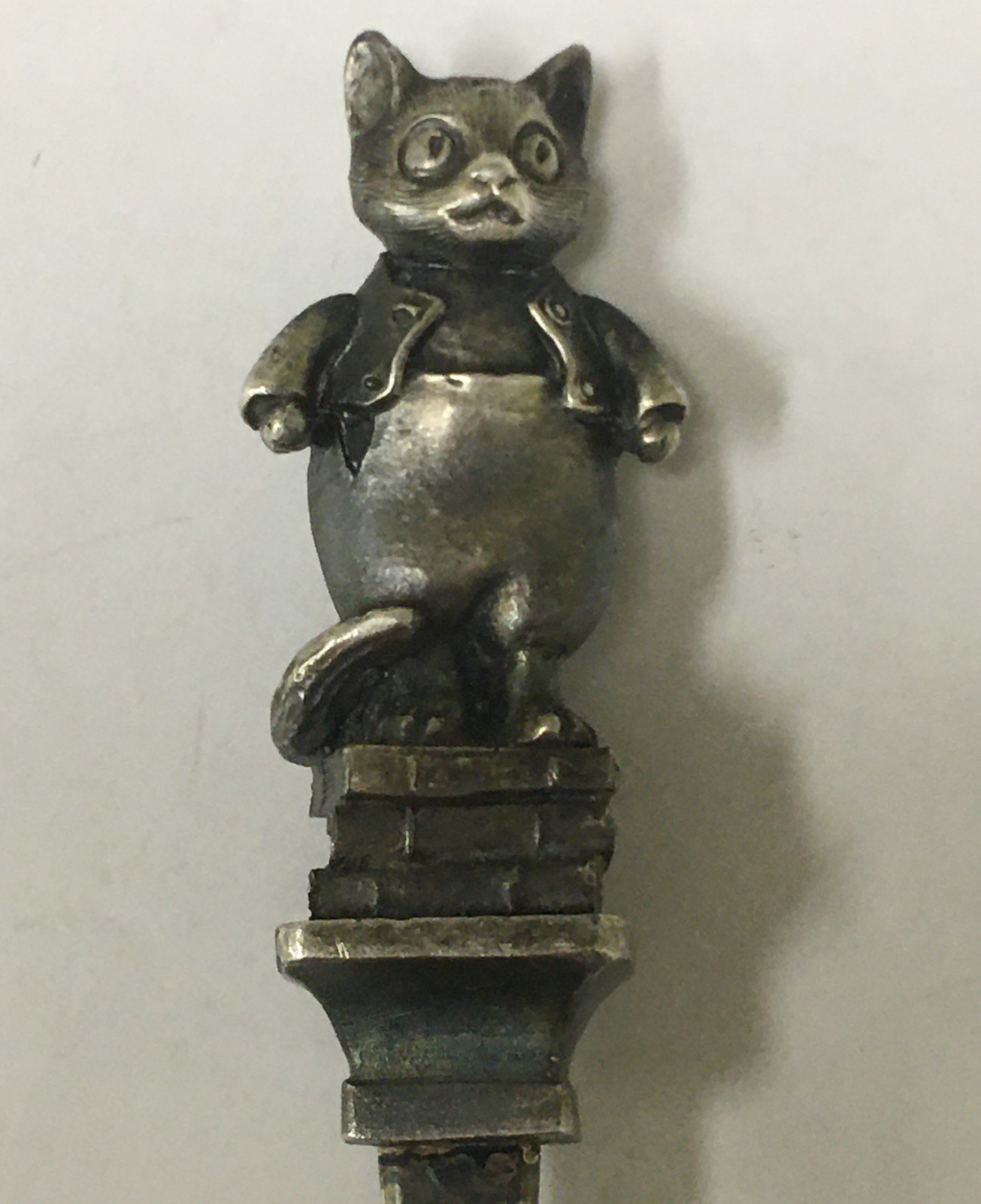 Vintage Beatrix Potter Spoon US Collectible Tom Kitten 4.75” Pewter Figural