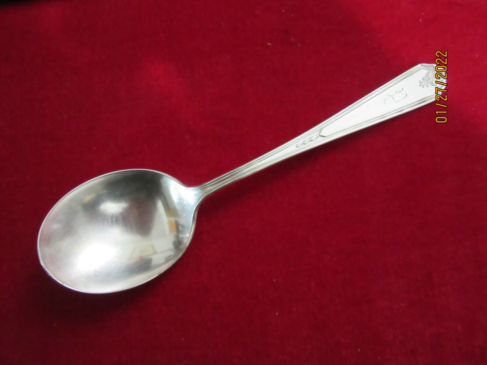 Gorham Vanity Fair Silver Plated SOUP SPOON Pat 1923 ANTIQUE Marked
