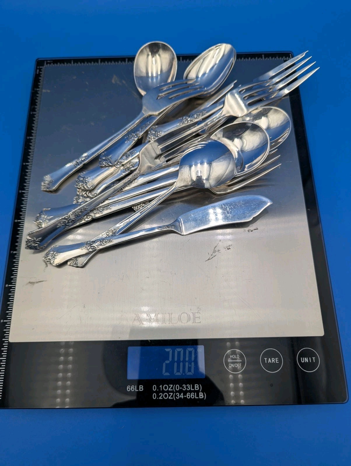 Sterling Silver State House Stately 20+ oz. Flatware 20 Pieces .925 vintage