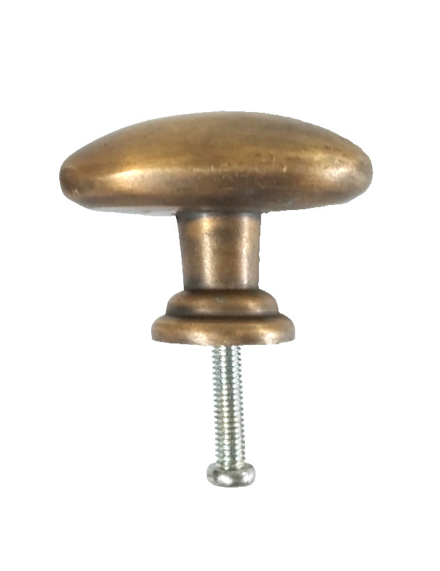 OVAL 1.1/2″ heavy knob cabinets pulls handles antiques solid brass kitchens 38mm