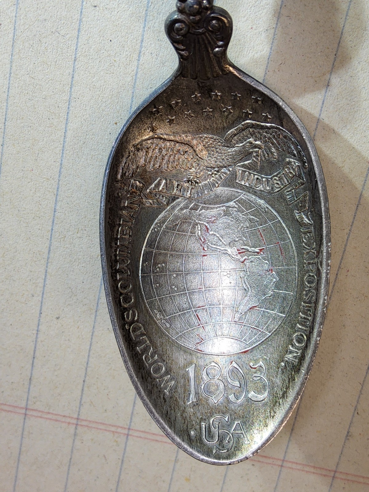 Worlds Columbian Fair Souvenir Spoon Gorham Sterling Silver 1892 Chicago