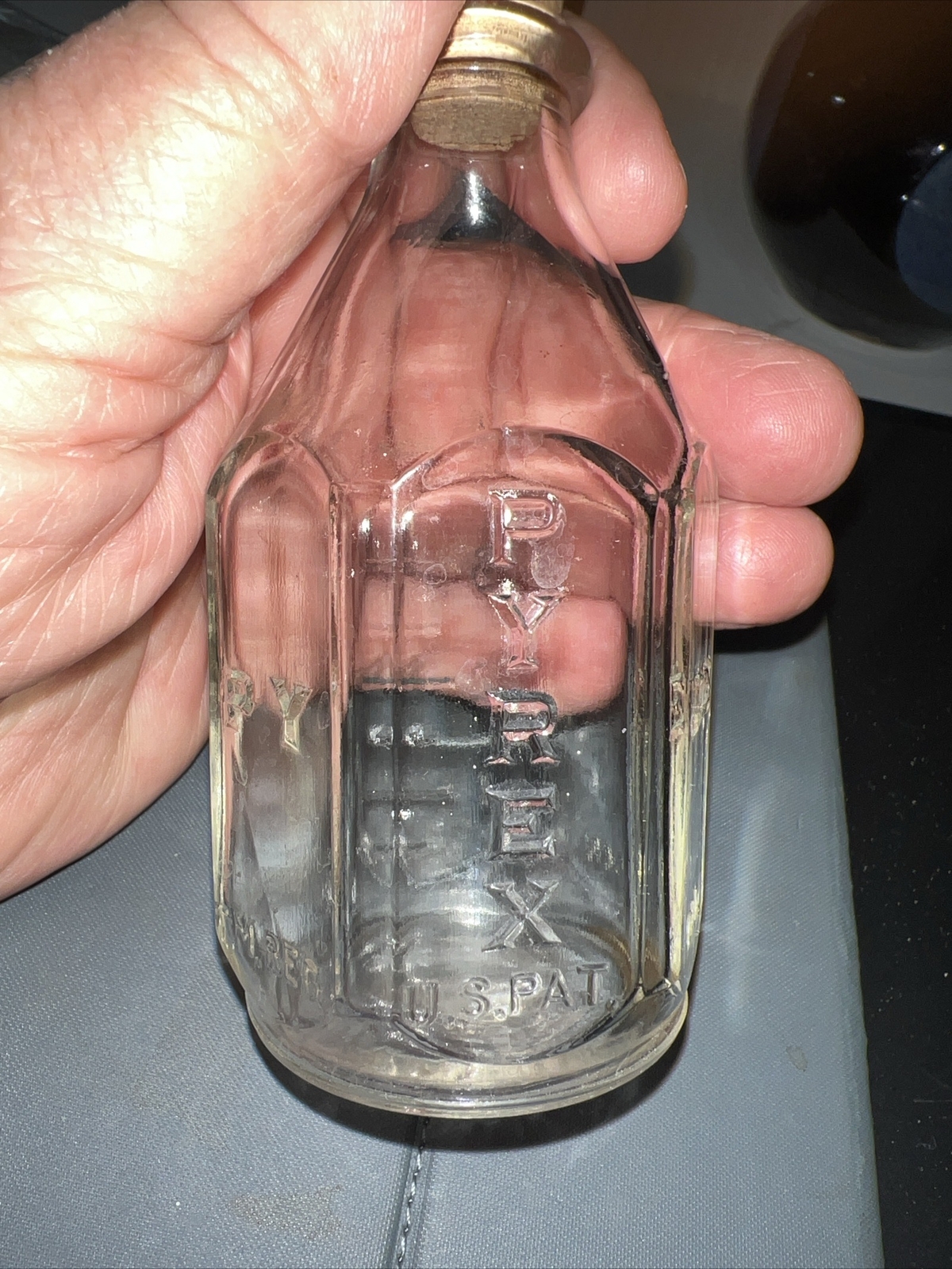 Pyrex Glass specimen, Baby Bottle 4 Ounce Narrow Neck 1940’s Vintage,