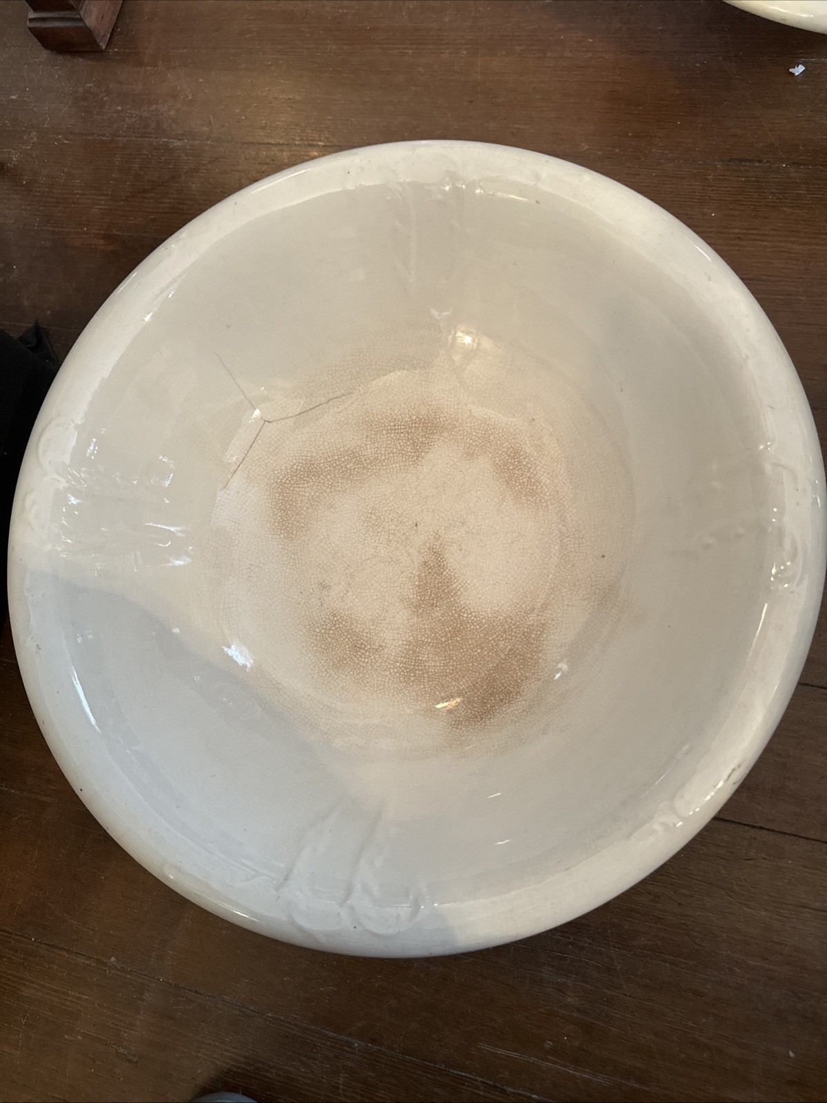 VTG Ironstone Farmhouse Primitive Wash Basin 16.5” Superior Brand