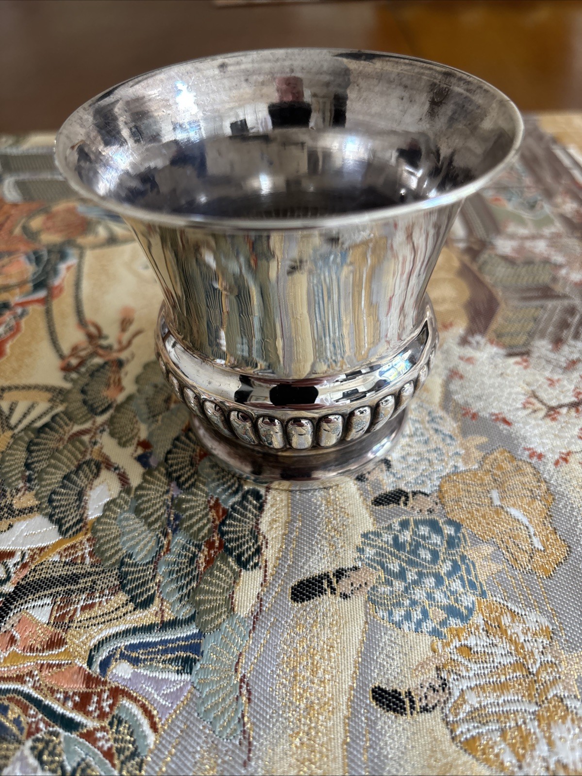 English Hallmarked Antique Sterling Silver 3”x3” Art Deco Small Bowl No Monogram