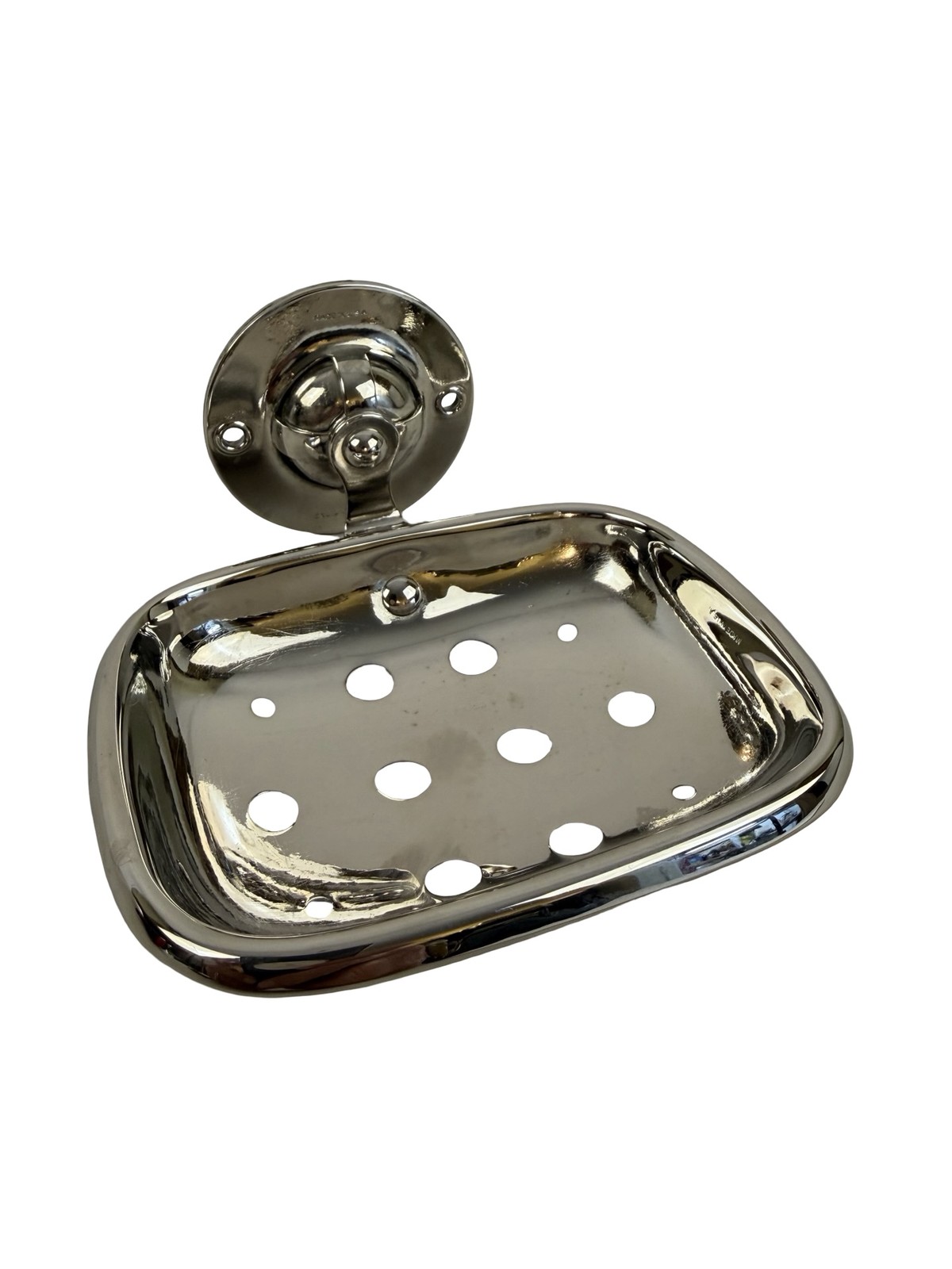 VBP1098 Vintage Nickel Plated Brass Wall Mount Soap Dish Soap Holder Restored