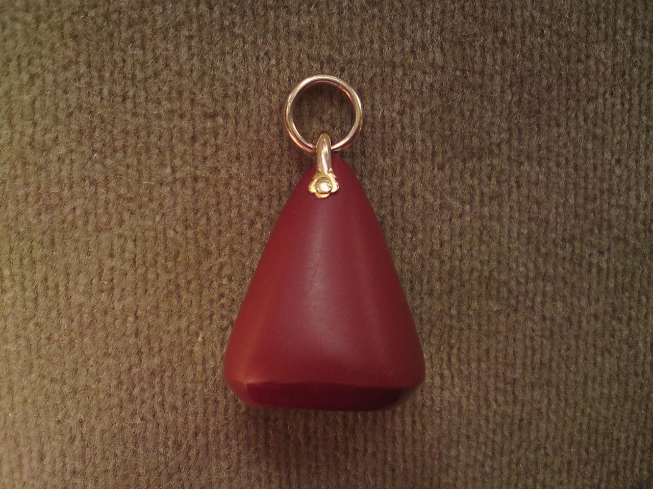 19th century: rose gold red Jasper fob seal pendant – no engraving on base