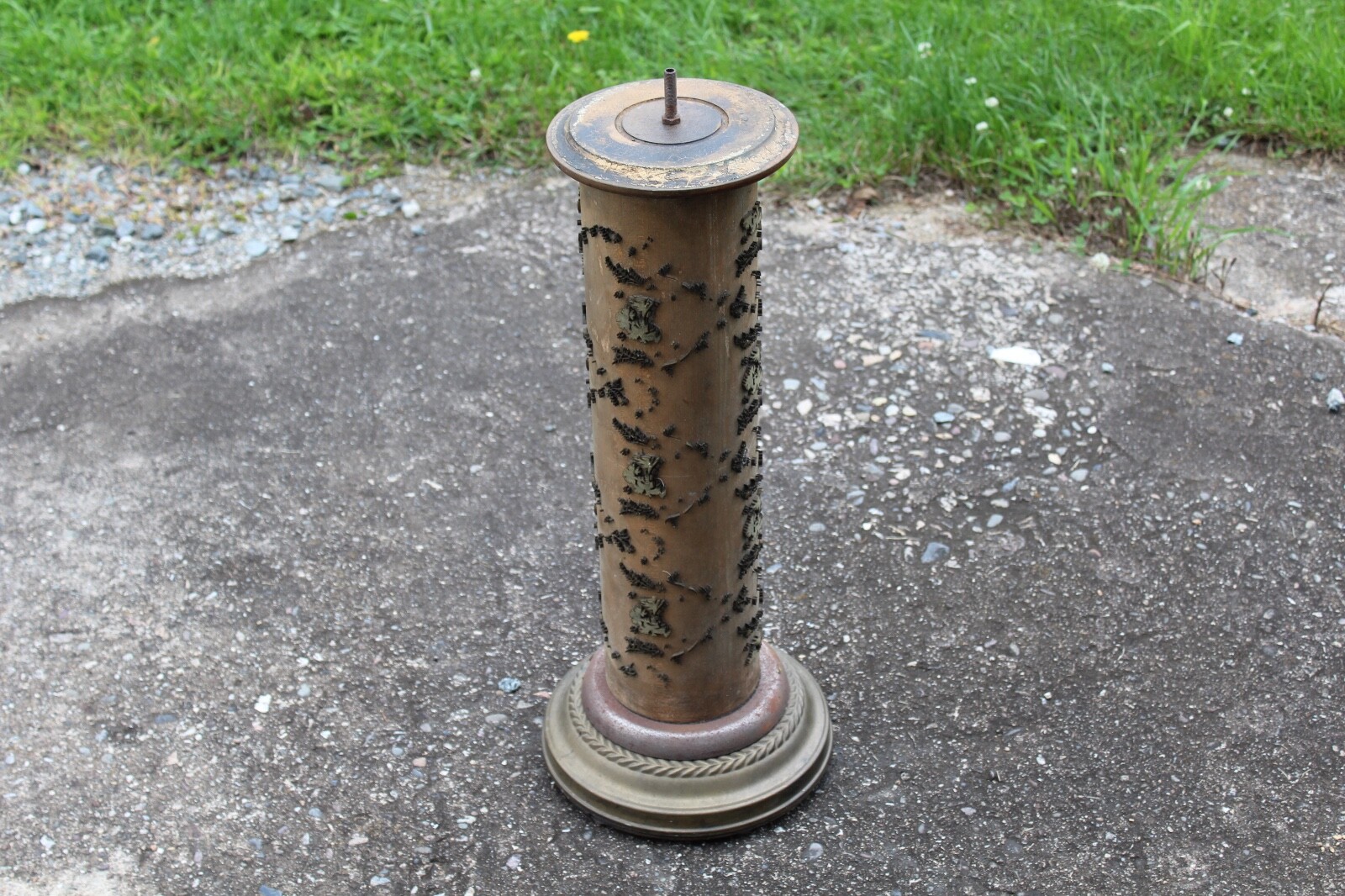 Antique Victorian Wall Paper Pattern Press Cylinder Primitive Wallpaper