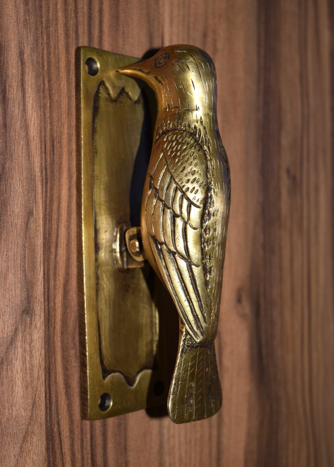 Brass Sparrow Door Bell Ring Woodpecker Bird Design Door Knocker Gift Dec RU36