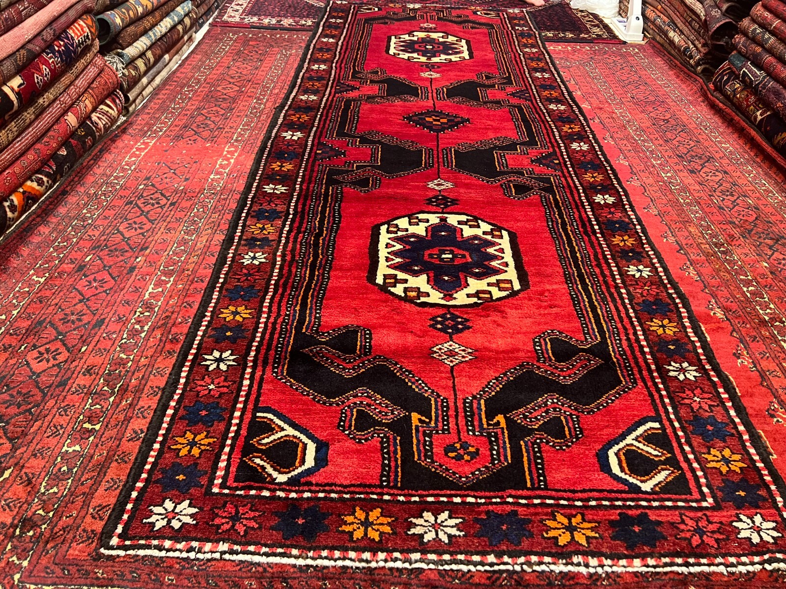 3 X 10 ft COLLECTORS’ ITEM Vintage Stunning Natural Vegetable Dye Kazak Runner