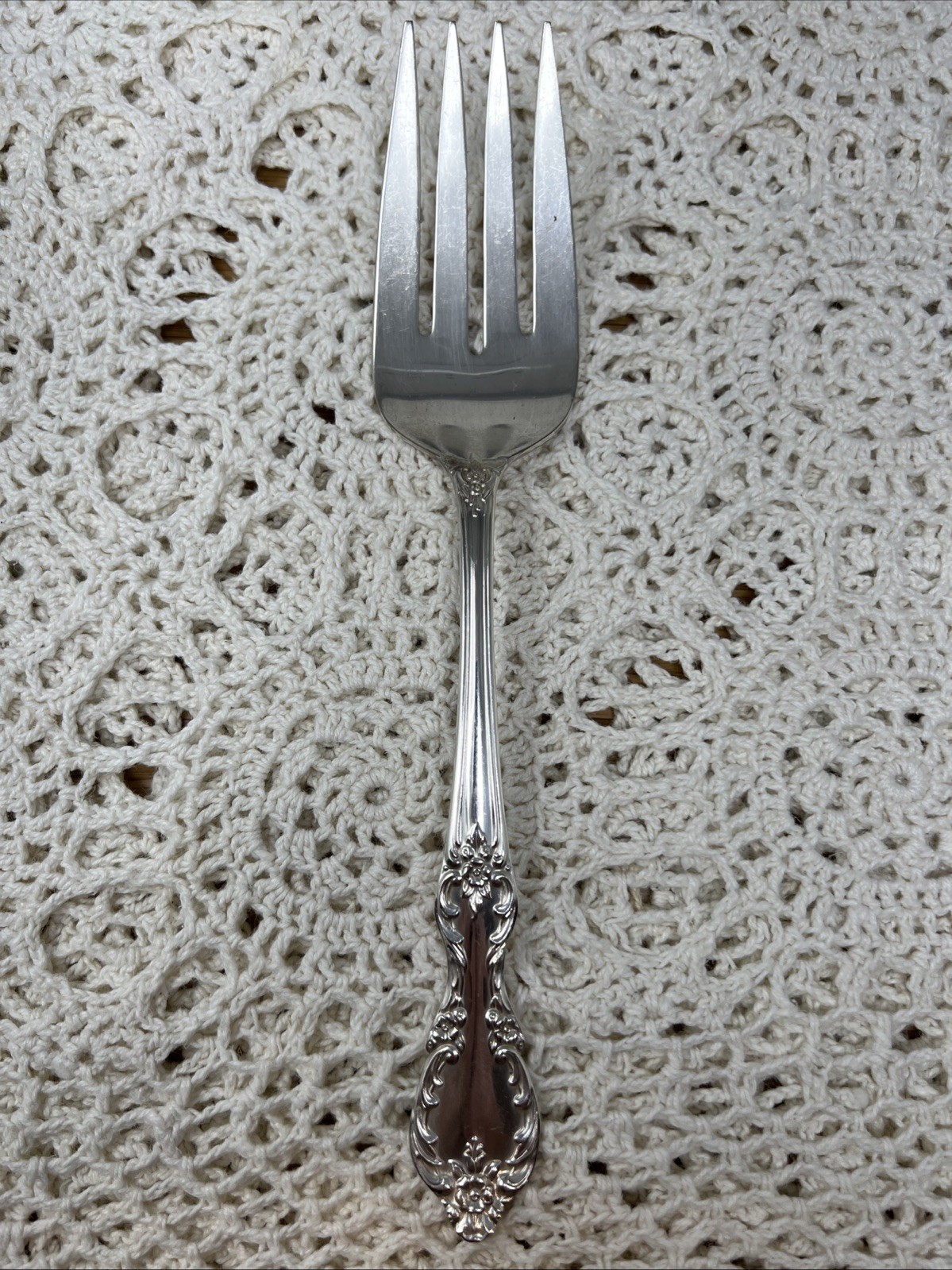 Grand Elegance International Silver IS Silverplate 1959 Cold Meat Serving Fork