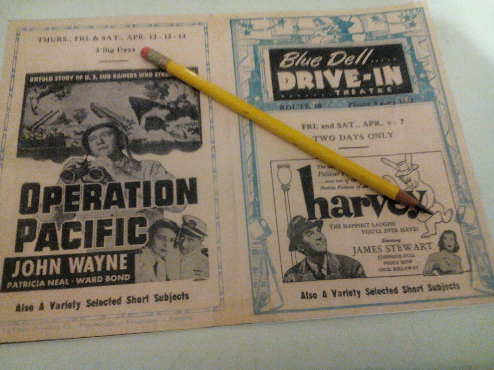 1951 Blue Dell Drive-In Movie Theatre Rt 30 Irwin Lincoln Highway Stewart, Wayne