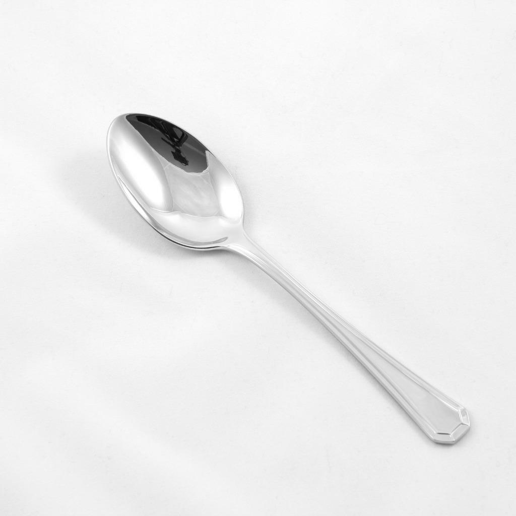 Brand New Stainless Steel Grecian Dessert Spoon Made In Sheffield England