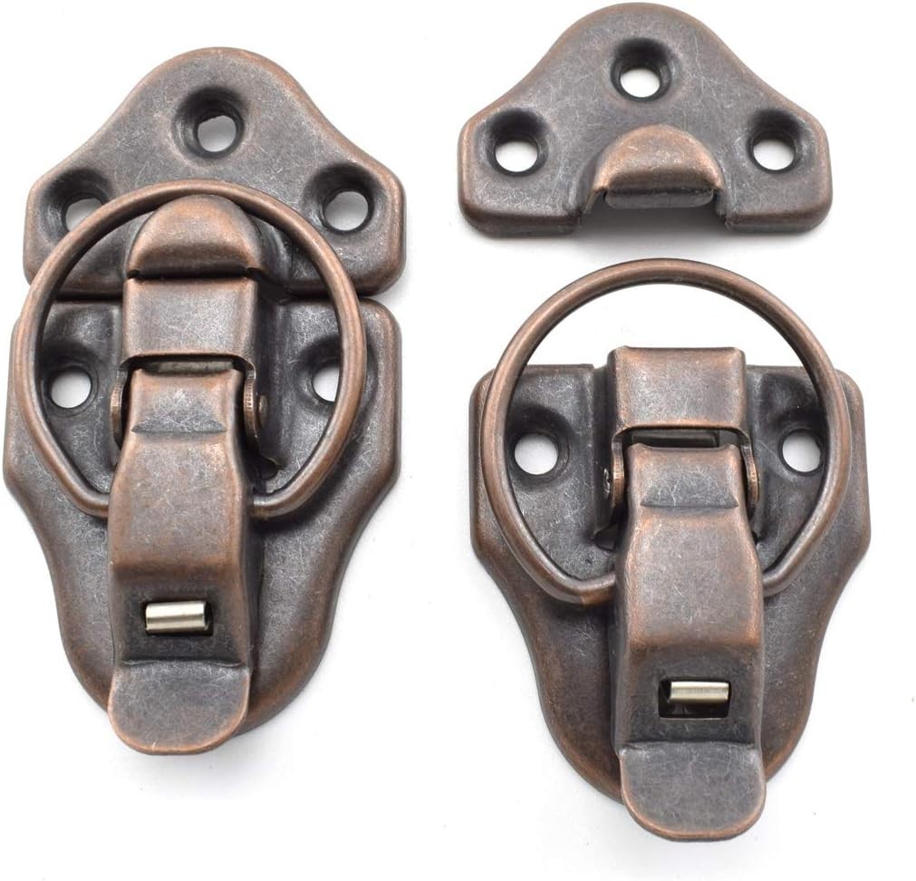 2-Pack Retro Red Bronze Style Box Toggle Latch Antique Metal Duckbilled Hasp …