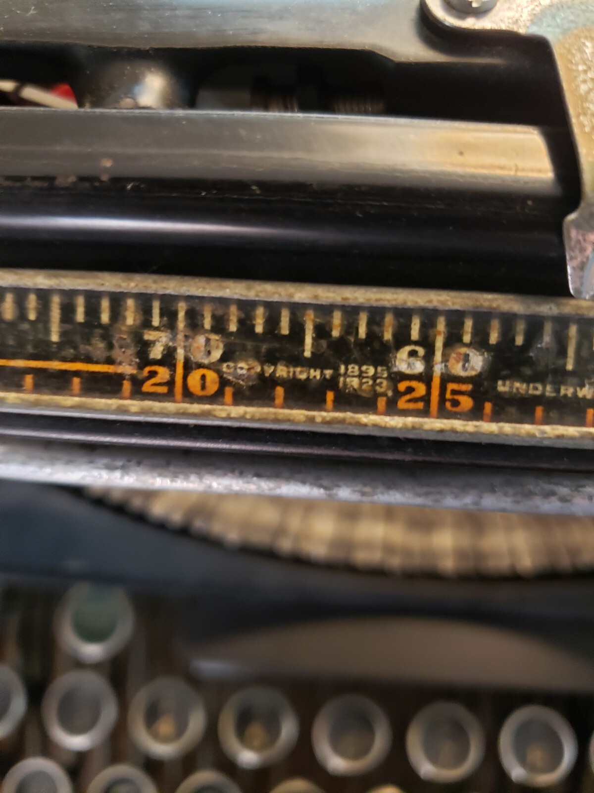 Antique UNDERWOOD Champion Typewriter w/ Upper Tabulator Bar Working Condition