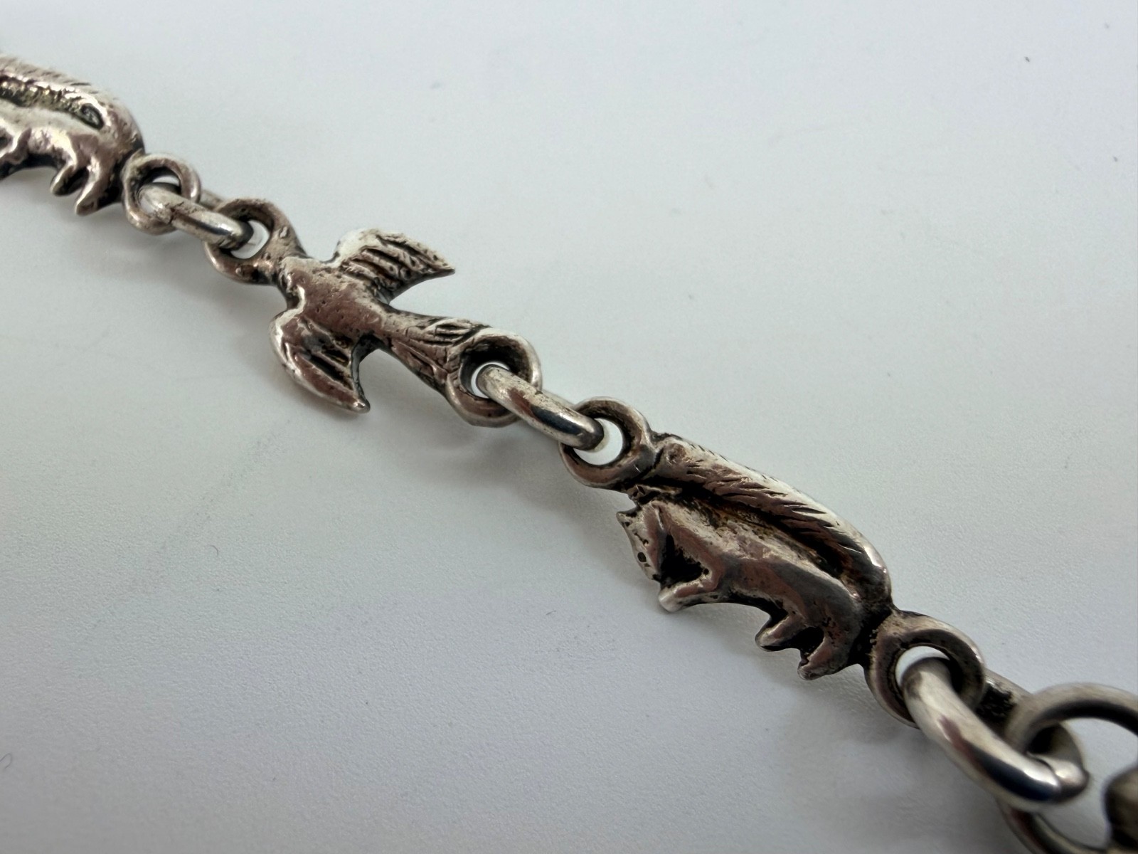 SOLID STERLING SILVER BEAUTIFUL VICTORIAN CHATELAINE AND FIVE CHAINS LONDON 1888