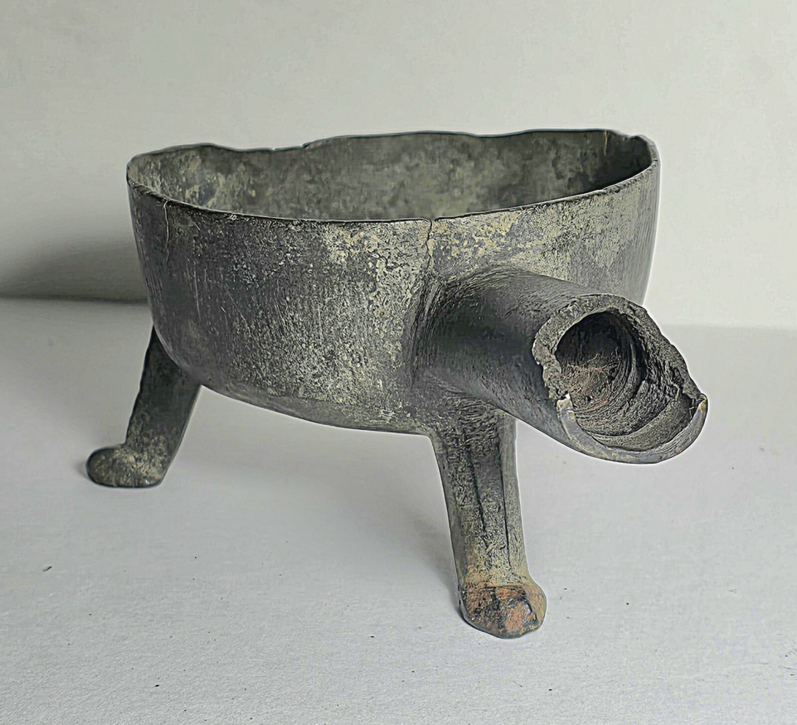 Antique 16th-17th.century Small Bronze Skillet.European