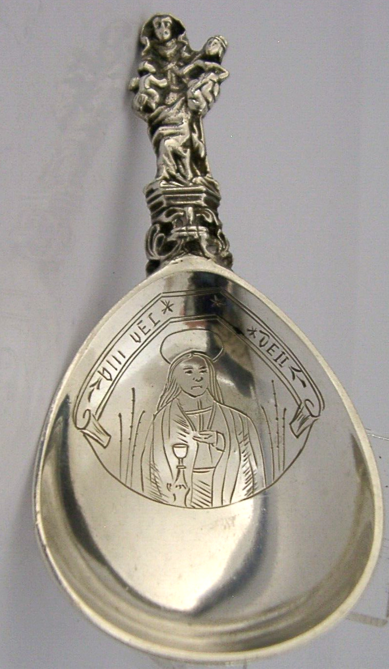 DAVID ANDERSEN NORWEGIAN ANTIQUE SILVER 830S BAPTISM SPOON 44g NORWAY c1900