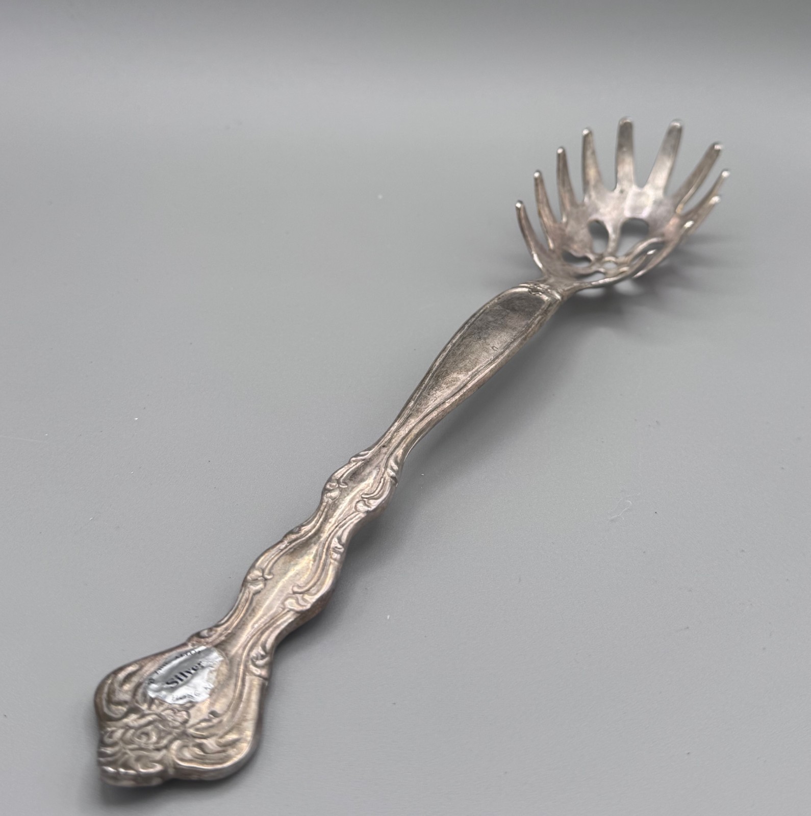 Vintage Silverplate Pasta Server 11″ Ornate Floral