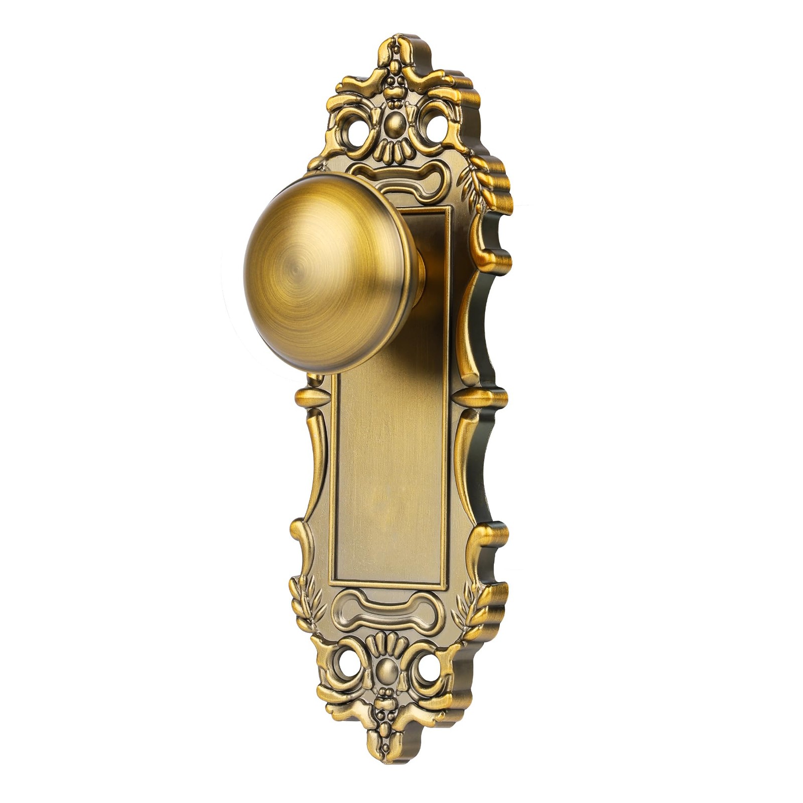 ToPToToo Vintage Brass Dummy Door Knob Interior, Dummy(2 Pack),