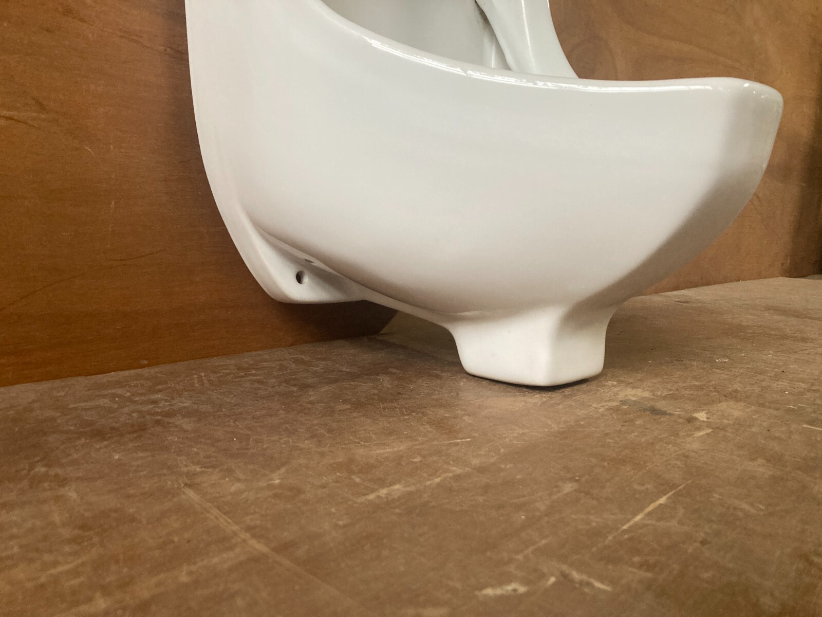 Vintage Industrial Ceramic White Porcelain Small Old Gerber Wall Urinal 165-26E