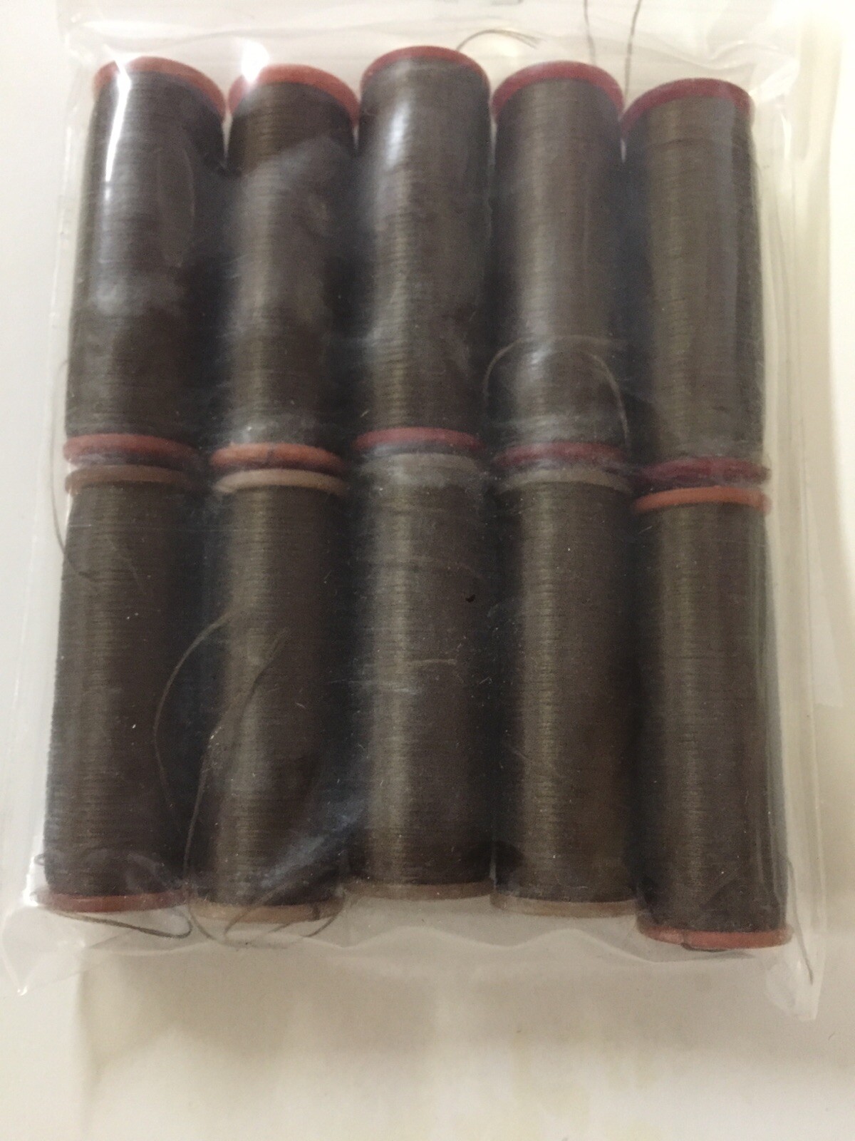 Antique Medium Brown Thread Spool Bobbins/ Textile Industrial Factory~10 Spools
