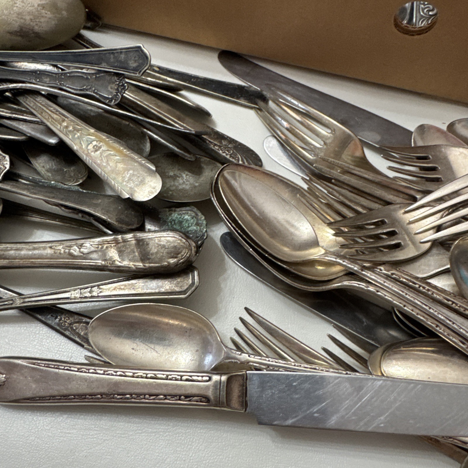 Lot of 15 Lbs Vintage Assorted Flatware Silverware