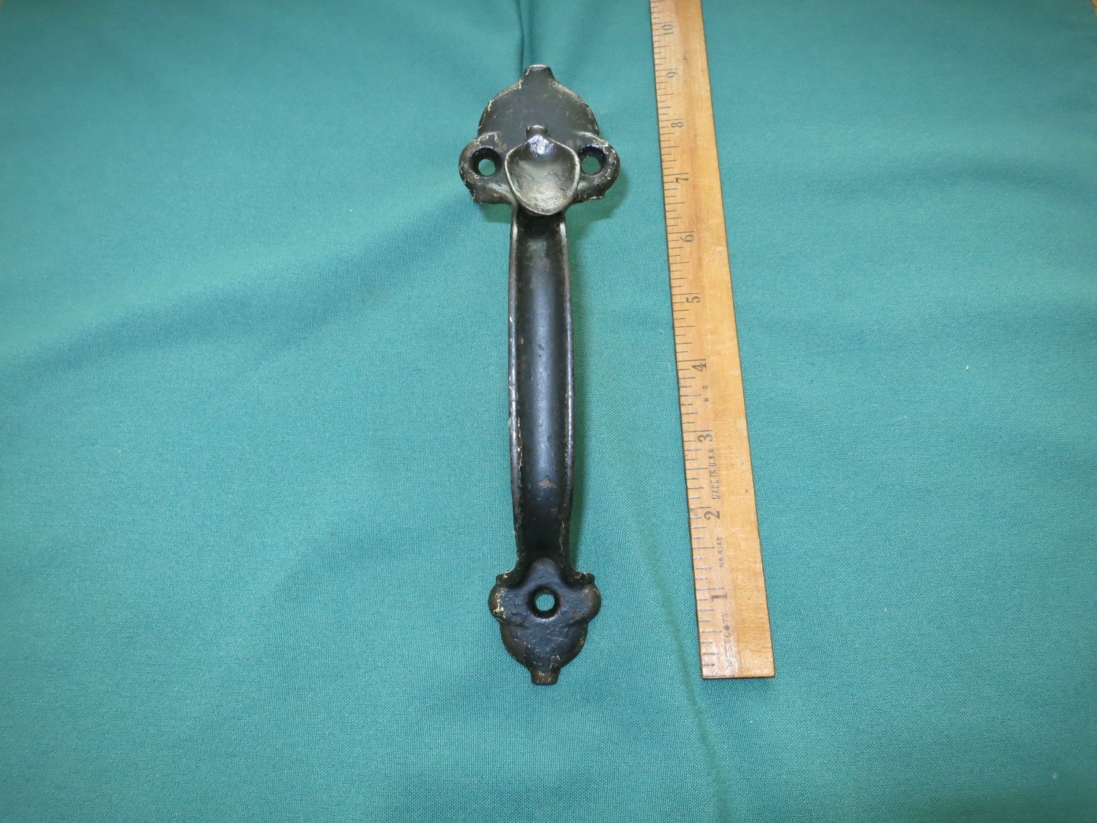 Vintage Old Cast Iron Door or Gate Pull Handle, Thumb Latch