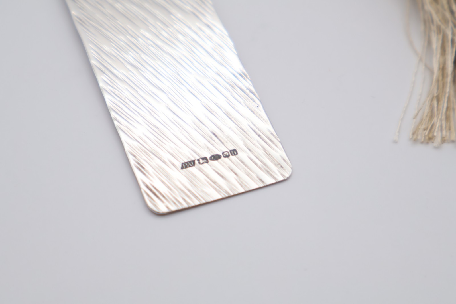 Contemporary Sterling Silver Bookmark with Tassel Hallmarked London 2007