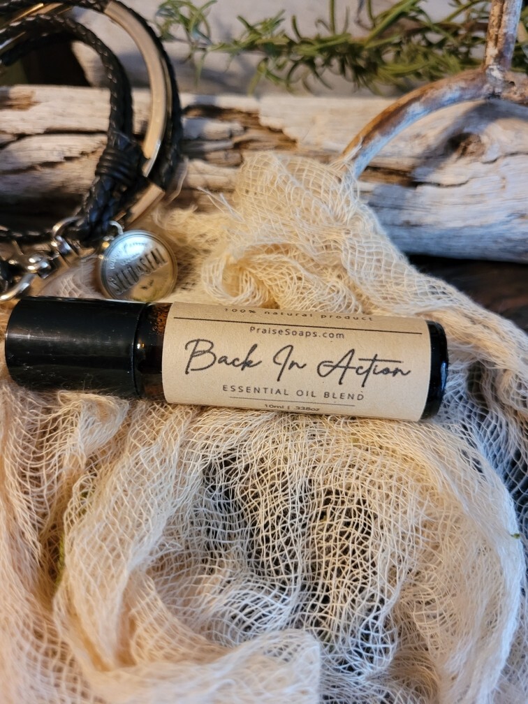 BACK IN ACTION 10ml ROLLER ESSENTIAL OIL Bottle