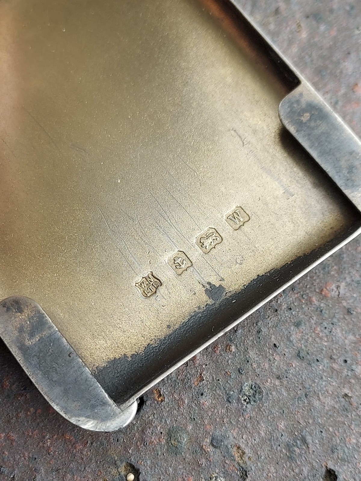 Antique Solid Silver Card Case by William Neale & Sons Ltd Birmingham 1921