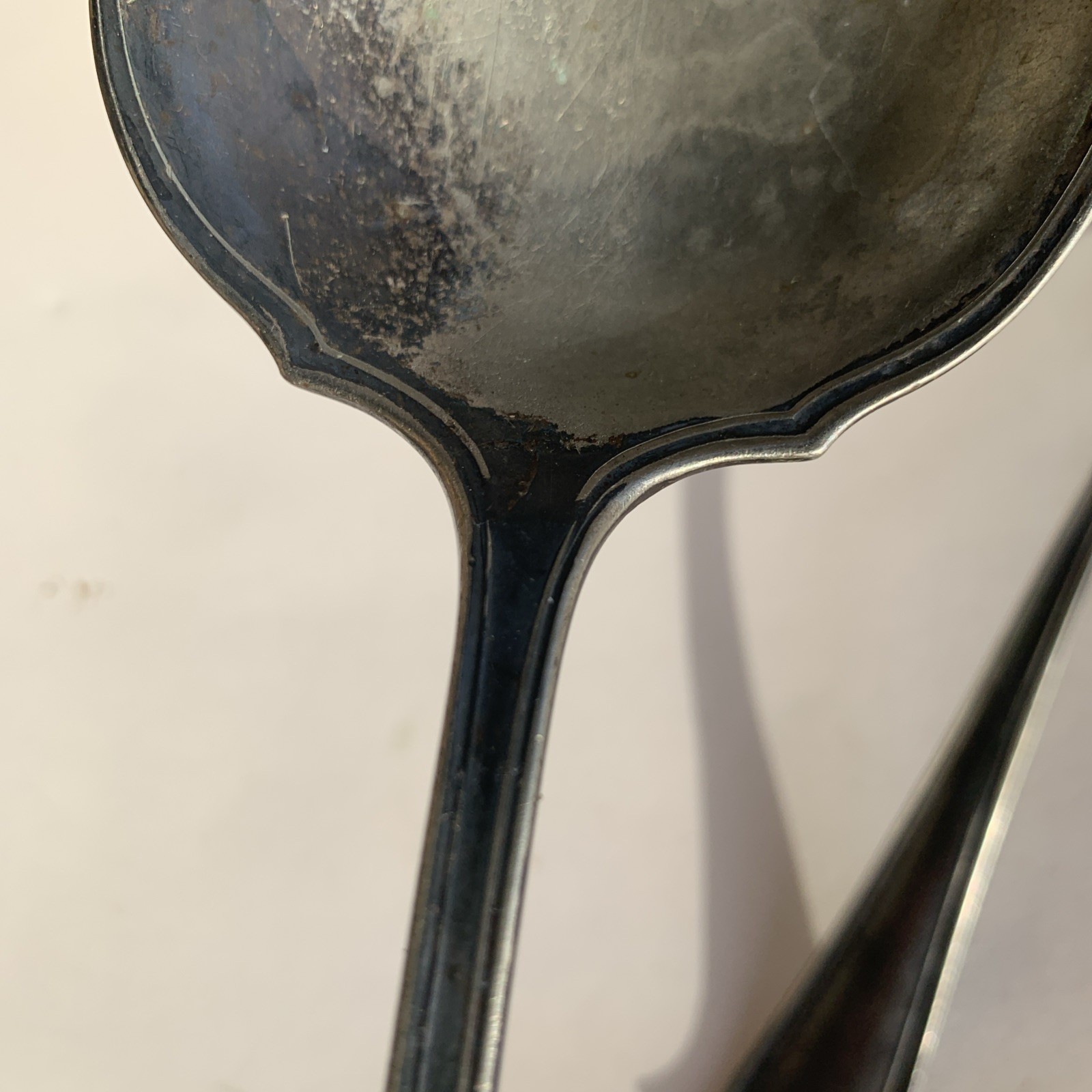 Lot Of 2 Large Serving Spoons Rogers Brothers UK 1847 Silver plated Unpolished