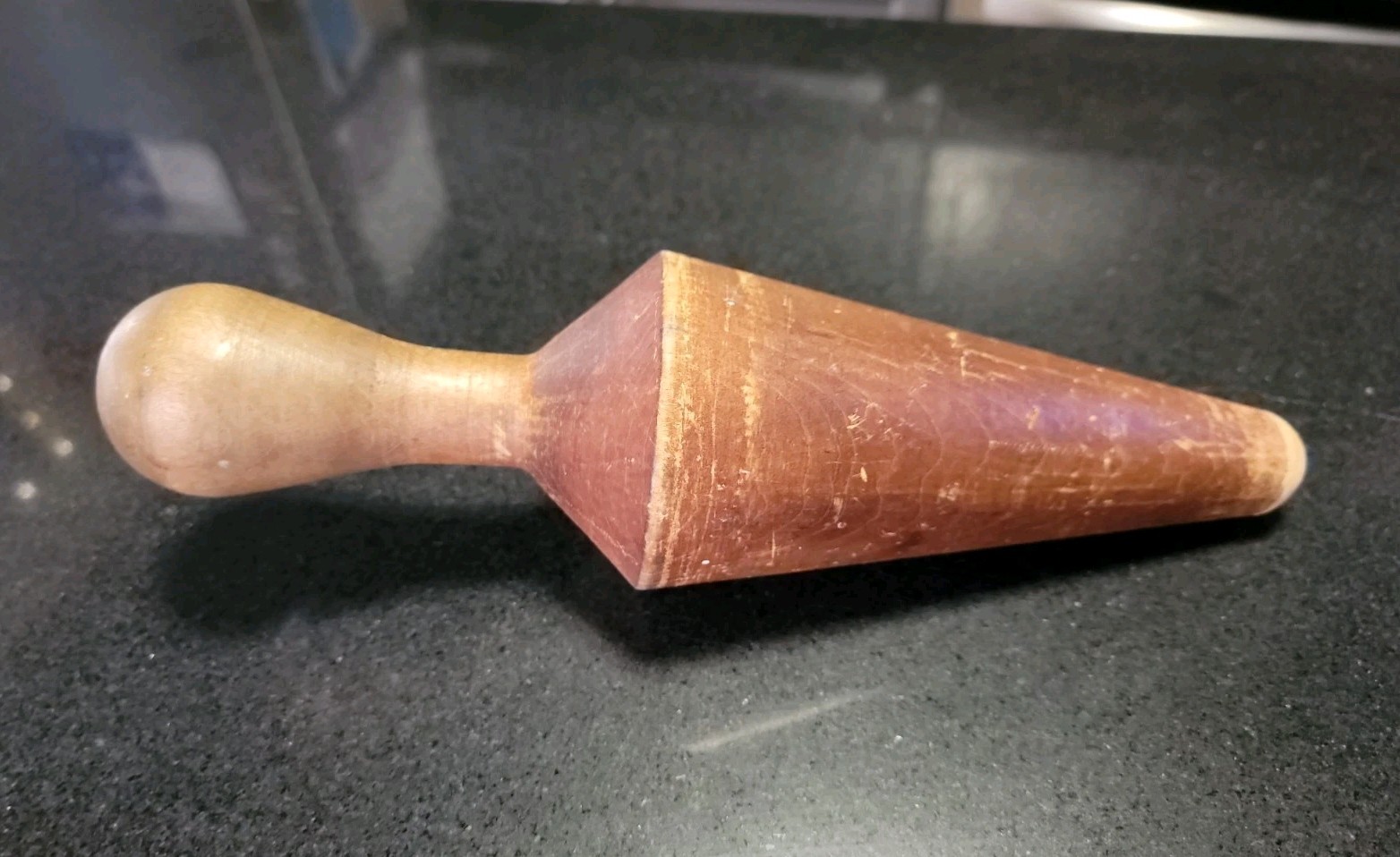 Vintage MCM Mid Century 11″ Wooden Pestle Cone Shaped Food Mill Masher Canning