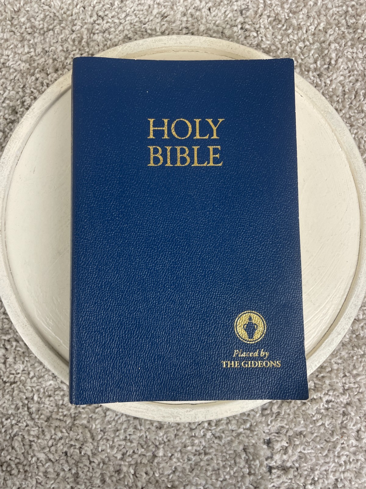 HOLY BIBLE Placed By The Gideons BLUE Soft Cover