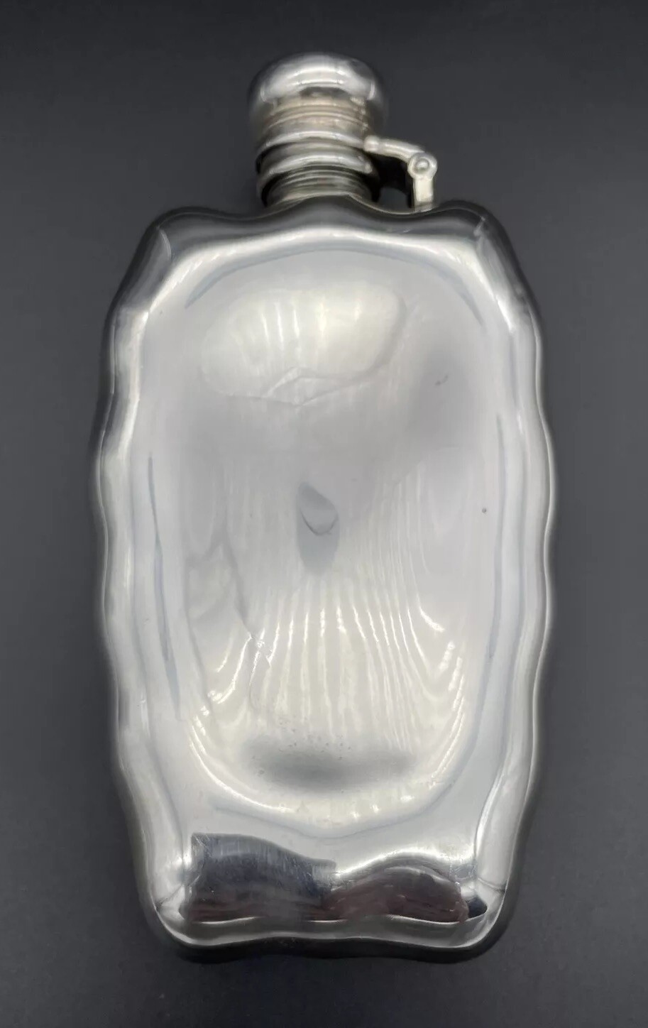 Whiting Aesthetic Sterling Silver Flask Acid Etched Floral Decorations 1880’s