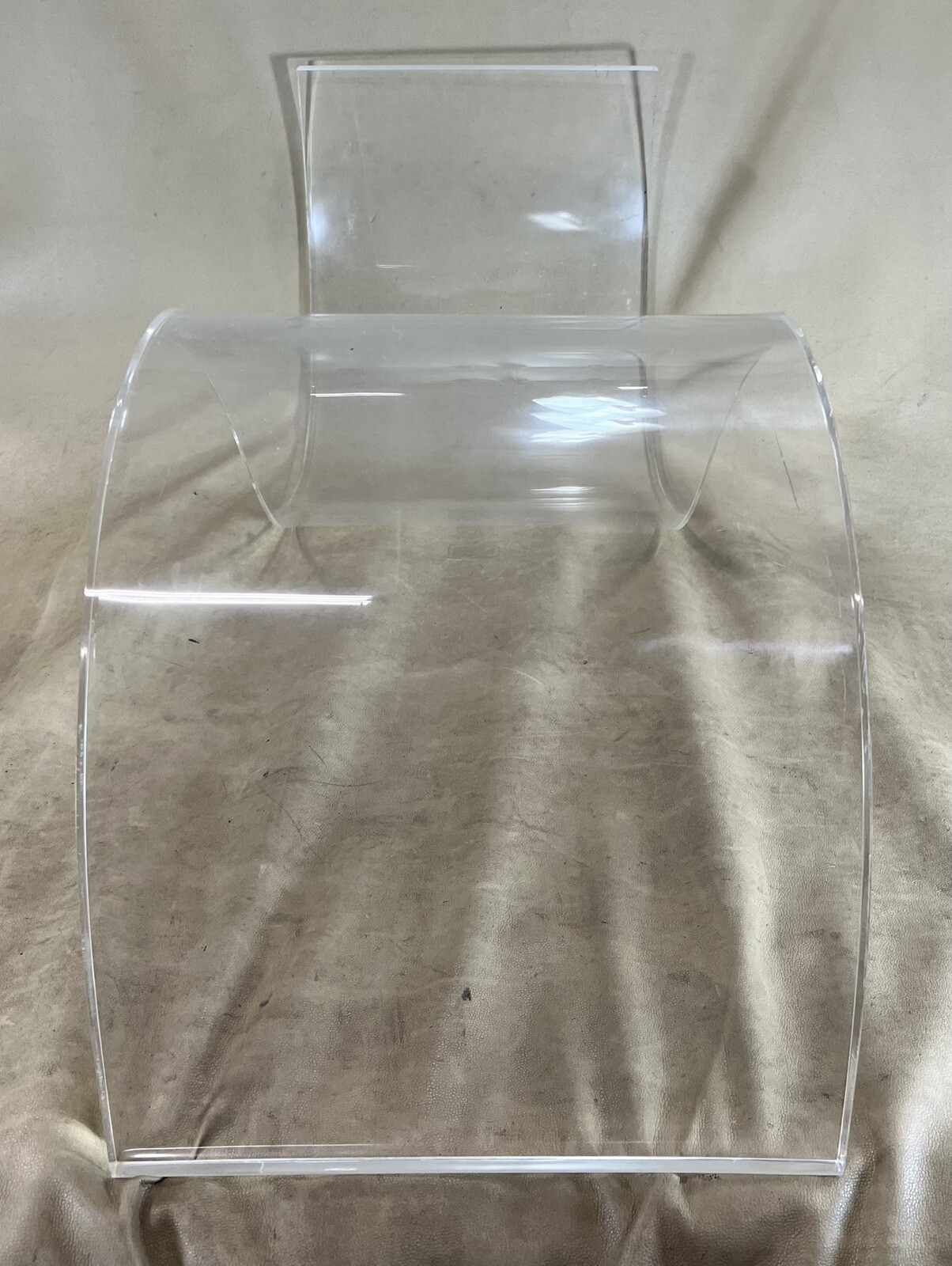 Vintage Charles Hollis? Lucite 37” Coffee Table Base S Snake Wave Design MCM