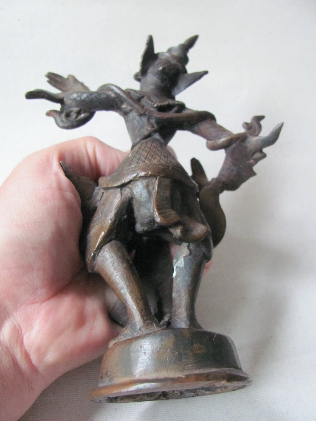 Antique 19C Burmese Bronze Celestial Dancing Figure from Myanmar