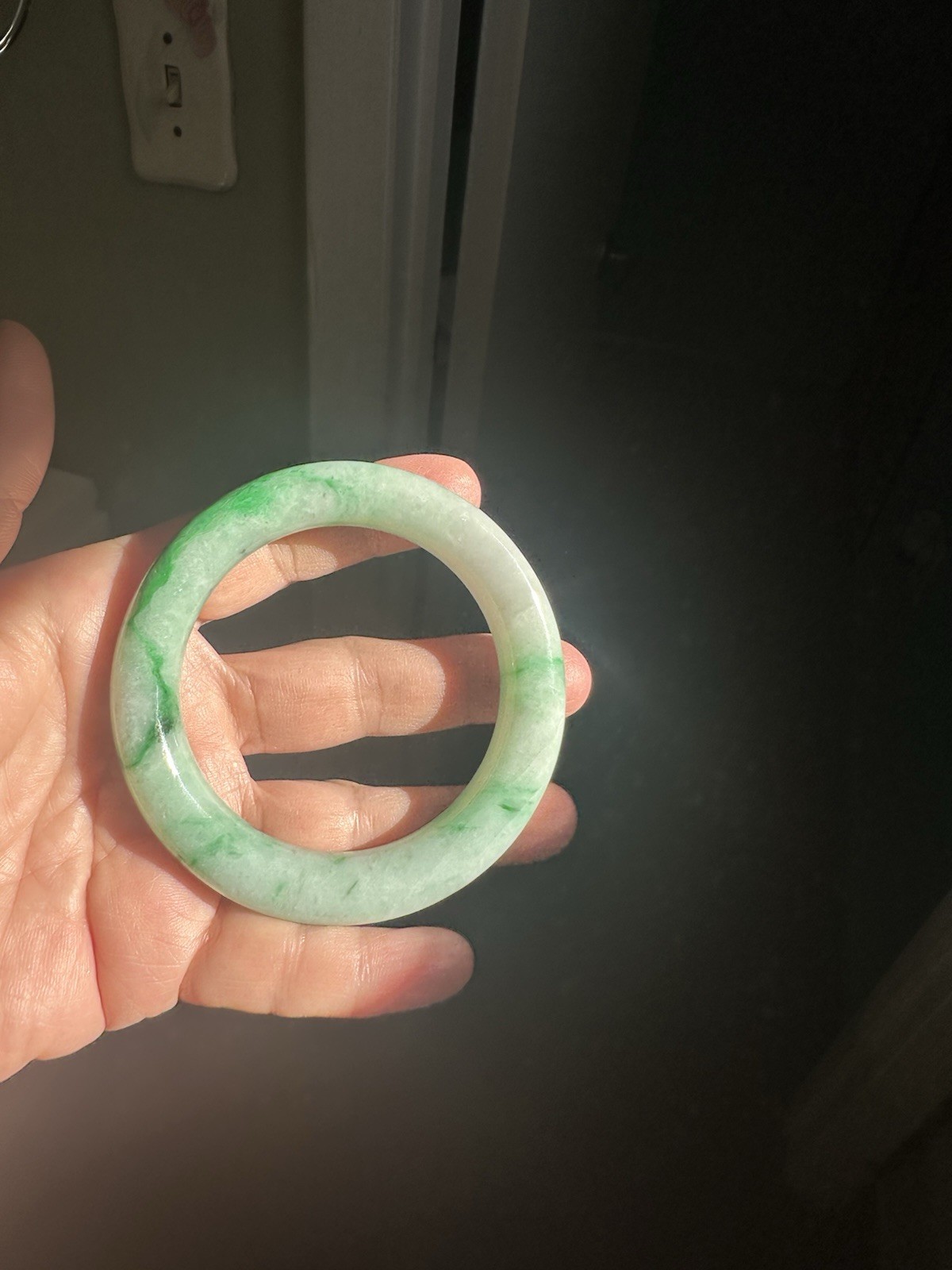 天然翡翠手镯 创汇期 Natural jadeite bangle, foreign exchange earnings