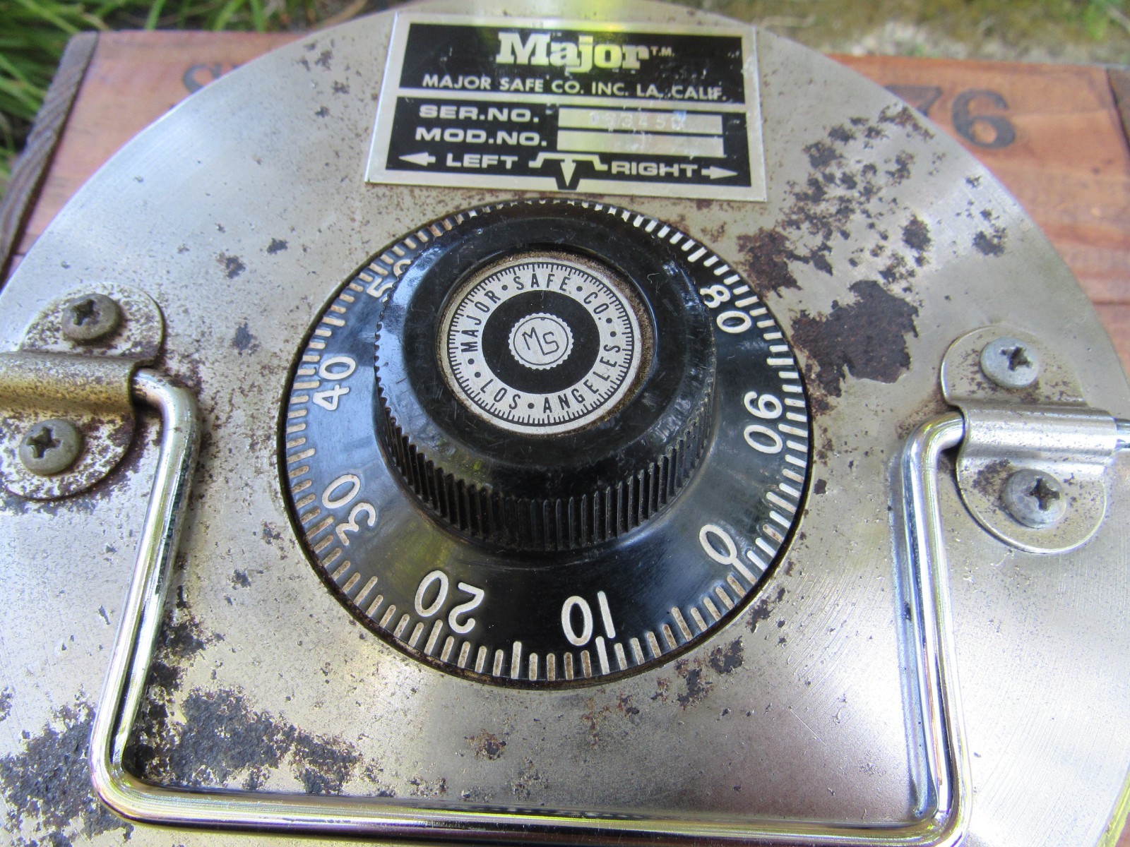 Vintage Major Safe Door Lid Head for In-Ground In-Floor Security Lock