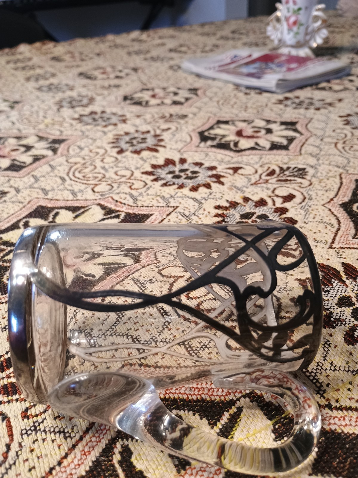 Silver Overlay Glass