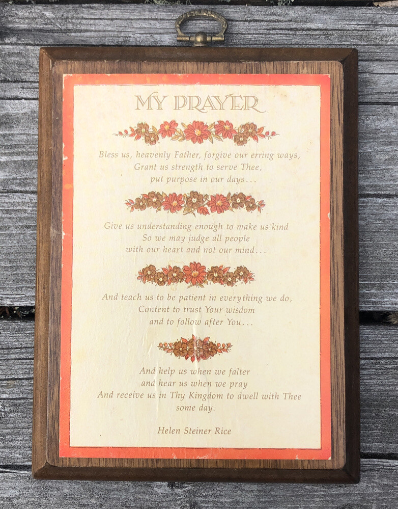Vtg My Garden of My Prayer:Keepsake Poetry from Helen Steiner Rice Inspirational