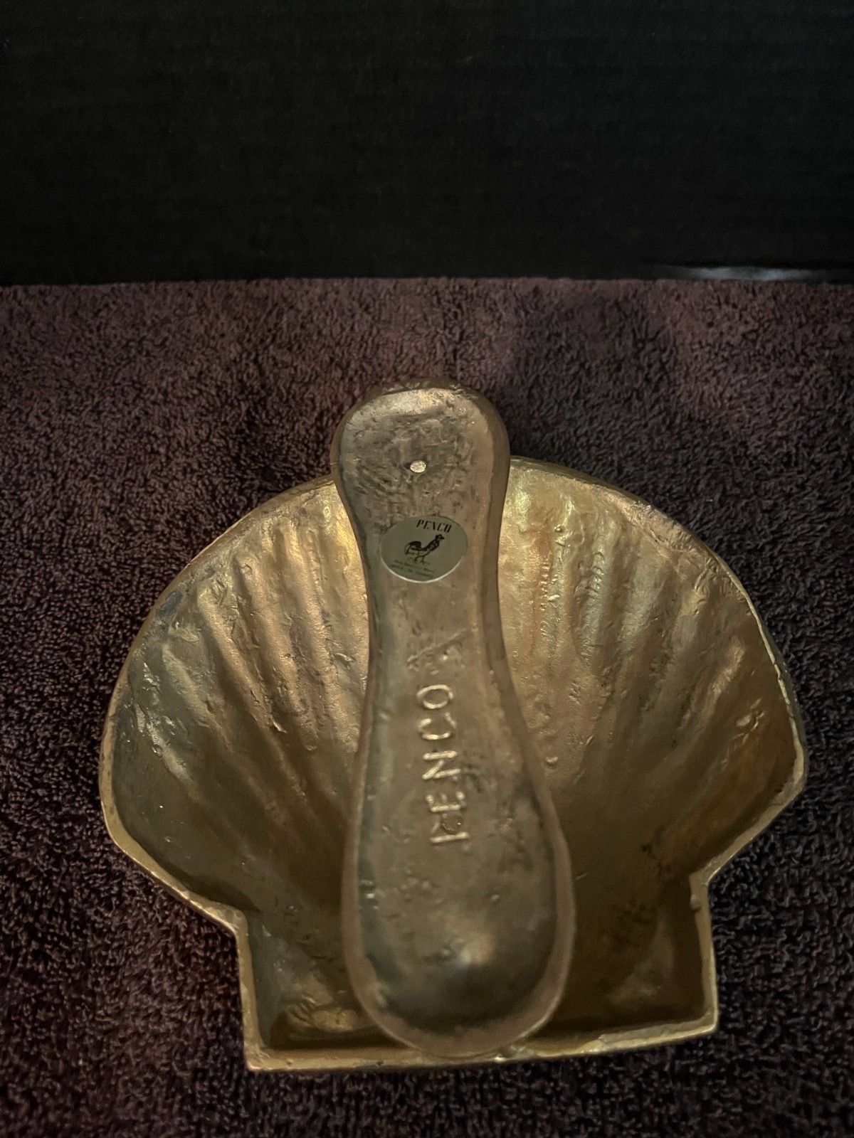 Vintage Brass Clamshell Door Knocker
