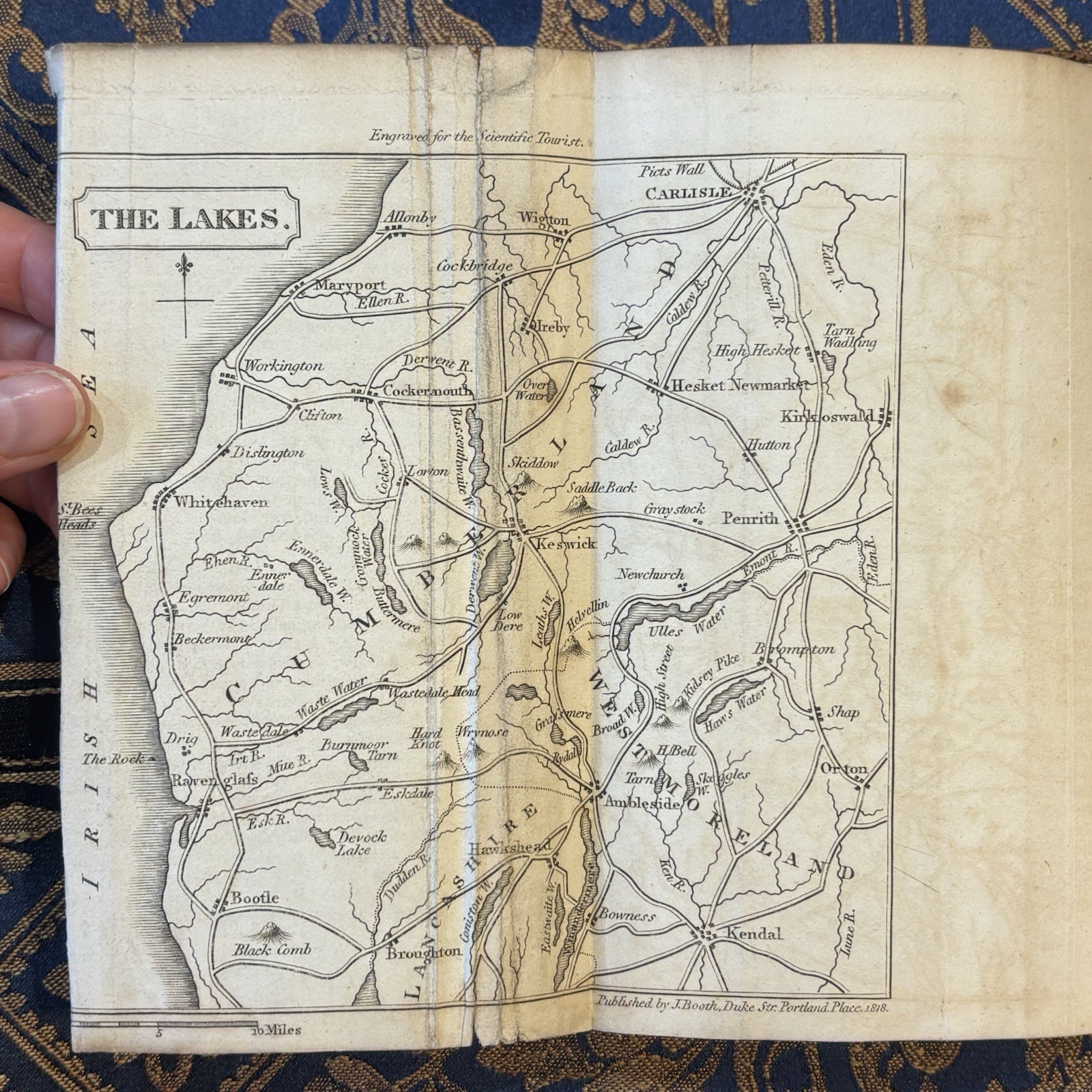 1818 Antique Travel Book – The Scientific Tourist – England Wales Scotland Vol 2